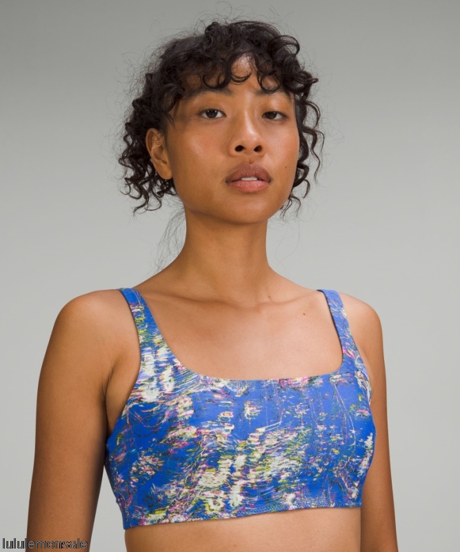 Lululemon Damen DELULU497 | Speed Floral Waterside Badeoberteil Mit Eckigem Ausschnitt B/c Cup